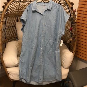Denim shirt dress